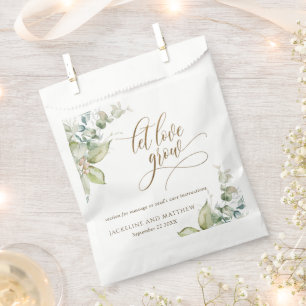 Custom, Laat Liefde Groeien, Elegante Zaden Favor  Bedankzakje