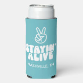 Custom Laatste Disco Bachelorette Disco Ball Seltzer Blikjeskoeler (Seltzer Achterkant)