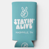 Custom Laatste Disco Bachelorette Disco Ball Seltzer Blikjeskoeler (Achterkant)