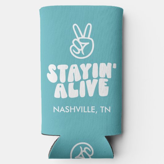 Custom Laatste Disco Bachelorette Disco Ball Seltzer Blikjeskoeler (Achterkant)