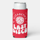 Custom Laatste Disco Bachelorette Disco Ball Seltzer Blikjeskoeler (Seltzer Voorkant)