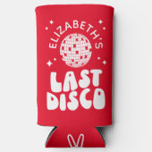 Custom Laatste Disco Bachelorette Disco Ball Seltzer Blikjeskoeler (Voorkant)