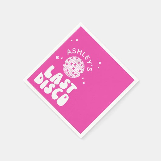 Custom Laatste Disco Bachelorette Disco Ball Servet (Hoek)