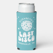 Custom Laatste Disco Dancing Queen Bachelorette Seltzer Blikjeskoeler (Seltzer Voorkant)