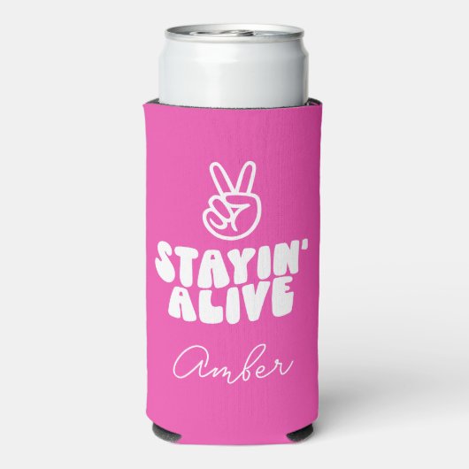 Custom Laatste Disco Dancing Queen Bachelorette Seltzer Blikjeskoeler (Seltzer Achterkant)