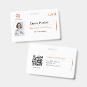Custom Lab ID Badge Template  (Voor- en achterkant)