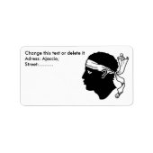 Custom Label with Flag of Corsica, Frankrijk (Voorkant)