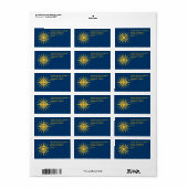 Custom Label with Flag of Macedonia, Greece (Full Sheet)