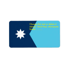 Custom Label with Flag of Minnesota, USA