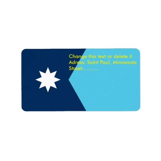 Custom Label with Flag of Minnesota, USA (Voorkant)