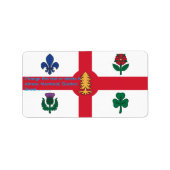 Custom Label with Flag of Montreal, Canada (Voorkant)