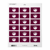 Custom Label with Flag of Phoenix City, Arizona (Full Sheet)