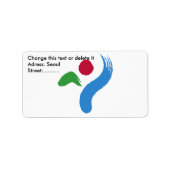 Custom Label with Flag of Seoul (Voorkant)