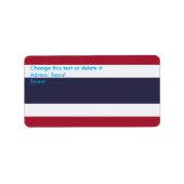 Custom Label with Flag of Thailand (Voorkant)