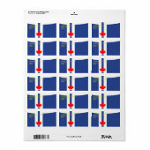 Custom Label with Flag of Toronto (Full Sheet)