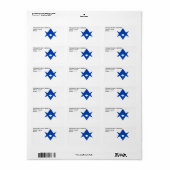 Custom Label with Flag of Toyota City (Full Sheet)