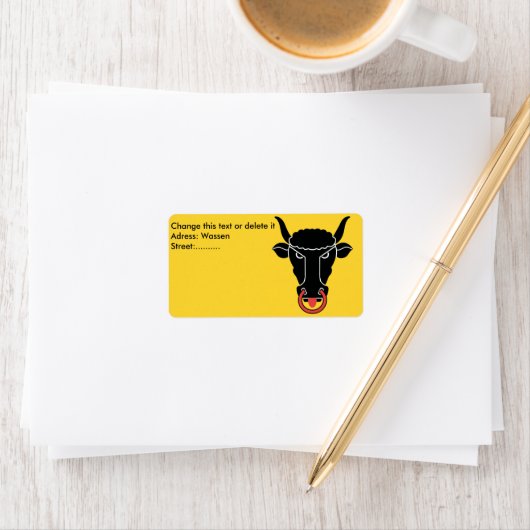 Custom Label with Flag of Uri canton, Switzerland (Insitu)