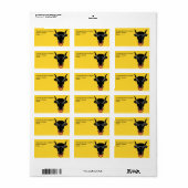 Custom Label with Flag of Uri canton, Switzerland (Full Sheet)