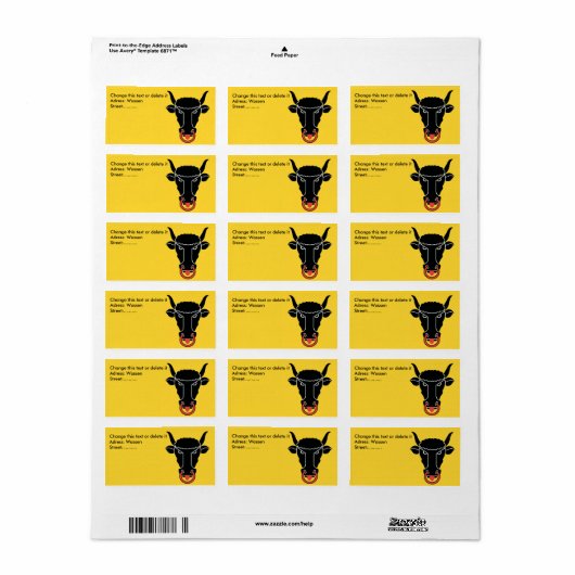 Custom Label with Flag of Uri canton, Switzerland (Full Sheet)