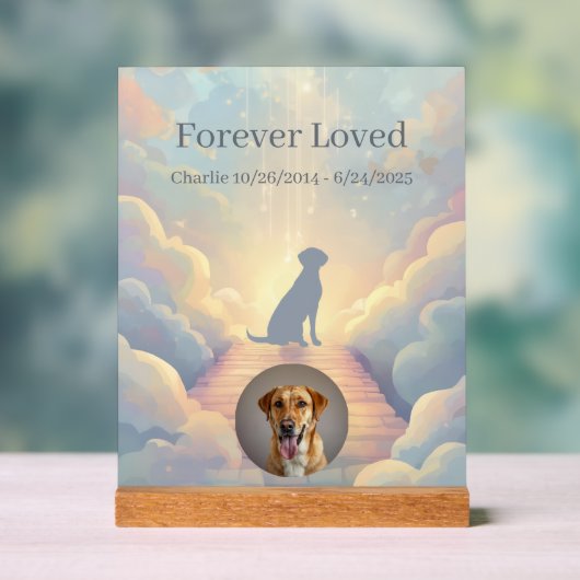 Custom Labrador Retriever Memorial Acrylic Sign Acryl Bord (Neutraal)