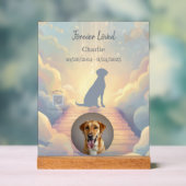 Custom Labrador Retriever Memorial Photo Block Acryl Bord (Neutraal)