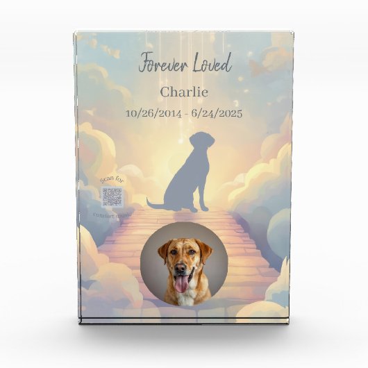 Custom Labrador Retriever Memorial Photo Block Fotoblokken (Voorkant)