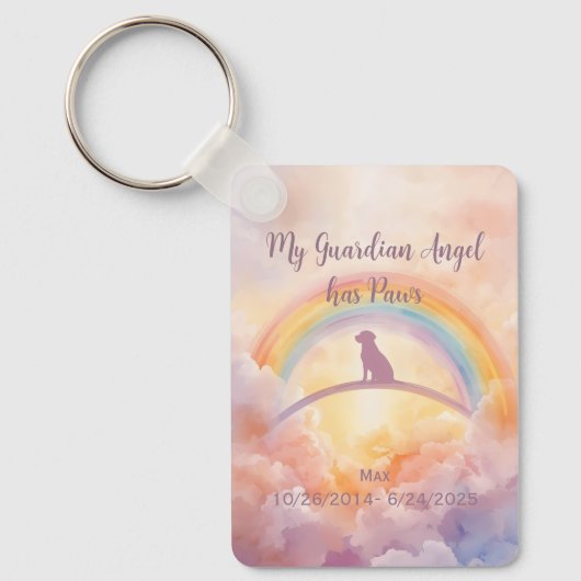 Custom Labrador Retriever Pet Loss Keychain (Voorkant)