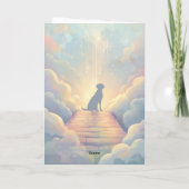 Custom Labrador Retriever Rainbow Bridge Sympathy Kaart (Achterkant)