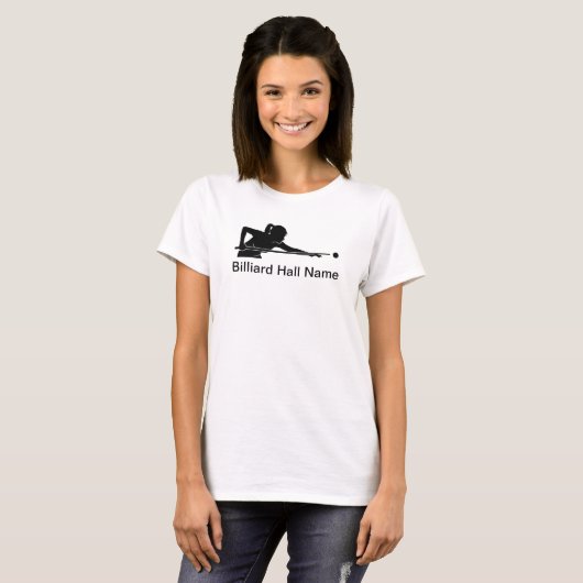 Custom Ladies Billiard Hall Tshirts (Voorkant volledig)