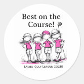 Custom Ladies Golf League Award Sticker (Voorkant)