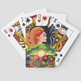 Custom Lady Luck Couple's Game Night  Pokerkaarten