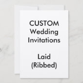 Custom laid (RIBBED) bruiloft uitnodigingen 5 "x7" (Voorkant)