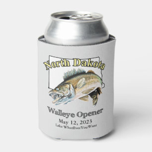 Custom Lake and Date North Dakota Walleye Open Blikjeskoeler