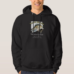 Custom Lake and Date North Dakota Walleye Open Hoodie
