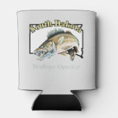 Custom Lake and Date South Dakota Walleye Open Blikjeskoeler (Achterkant)