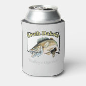 Custom Lake and Date South Dakota Walleye Open Blikjeskoeler (Blikje Achterkant)