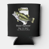 Custom Lake/Date Illinois Bass Opener Dark Blikjeskoeler (Voorkant)