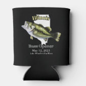 Custom Lake/Date Illinois Bass Opener Dark Blikjeskoeler (Achterkant)