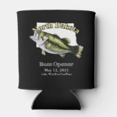 Custom Lake/Date North Dakota Bass Opener Dark Blikjeskoeler (Achterkant)
