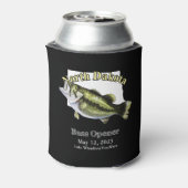 Custom Lake/Date North Dakota Bass Opener Dark Blikjeskoeler (Blikje Achterkant)