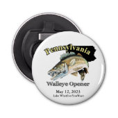 Custom Lake/Date Pennsylvania Walleye Opener (Voorkant)