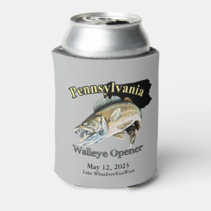 Custom Lake/Date Pennsylvania Walleye Opener Light Blikjeskoeler