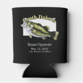 Custom Lake/Date South Dakota Bass Opener Dark Blikjeskoeler (Achterkant)