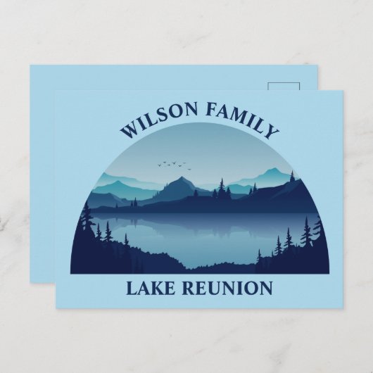 Custom Lake House Family Reunion Summer Vacking Briefkaart (Voorkant / Achterkant)
