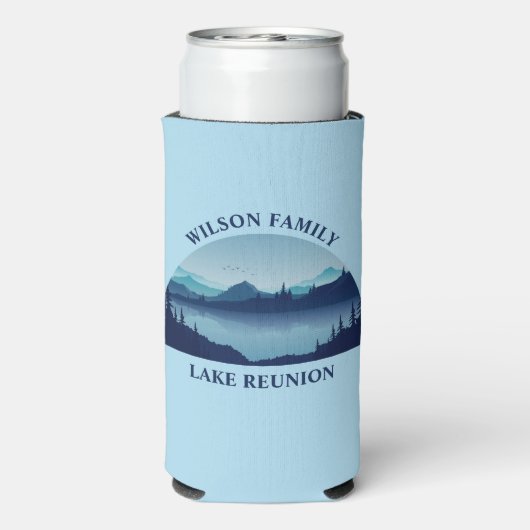 Custom Lake House Family Reunion Summer Vacking Seltzer Blikjeskoeler (Seltzer Achterkant)