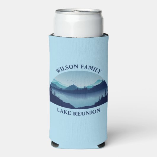 Custom Lake House Family Reunion Summer Vacking Seltzer Blikjeskoeler (Seltzer Voorkant)