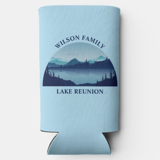 Custom Lake House Family Reunion Summer Vacking Seltzer Blikjeskoeler (Achterkant)