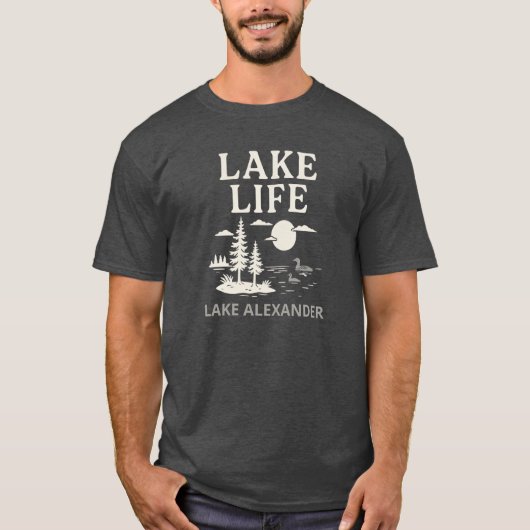 Custom Lake Life Mannen T-shirt (Voorkant)