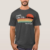 Custom Lake Trip Retro Familie Vakantie Camping T-shirt (Voorkant)