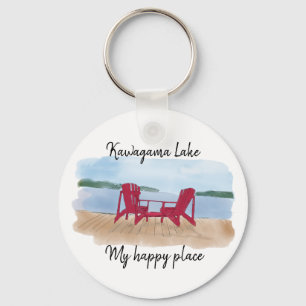 Custom Lake Uitzicht "My Happy place Sleutelhanger